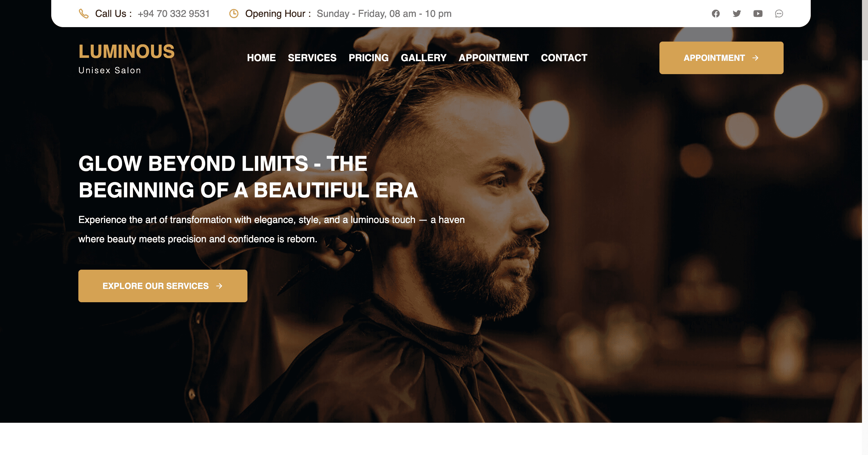 Luminous Unisex Salon